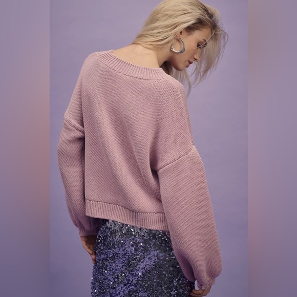NWT! Anthropologie Maeve Graphic City Sweater - Size Small ☂️ - Picture 3 of 5